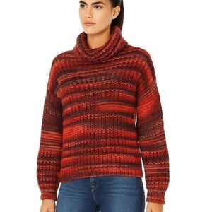 Anthropologie Elsamanda Colorful Wool Blend Knit Turtleneck Sweater - Size Small